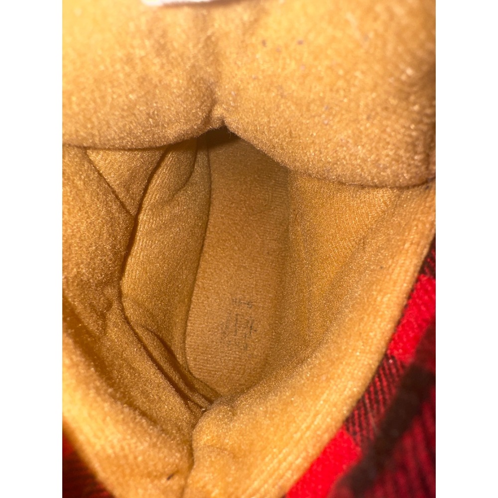 Gap Kids Duck Boots 3M Thinsulate 200 g Plaid Trim Hook Loop Toddler Sz 9 / 10 - Picture 8 of 13
